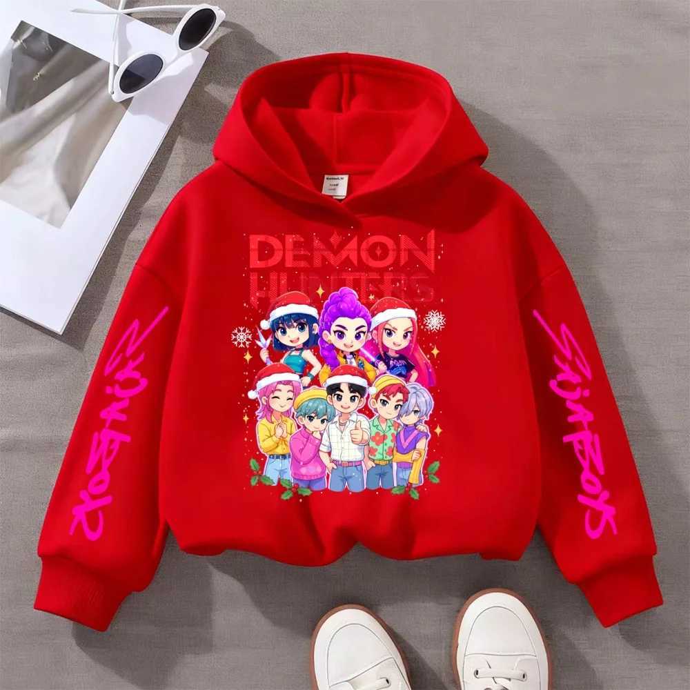 Hot Childrens Christmas Hoodies KPop Demon Hunters Tops Boy Girls Coat Casual Toddle Sweatshirr Child 3-12 Year Spring Autumn entry luxW251204