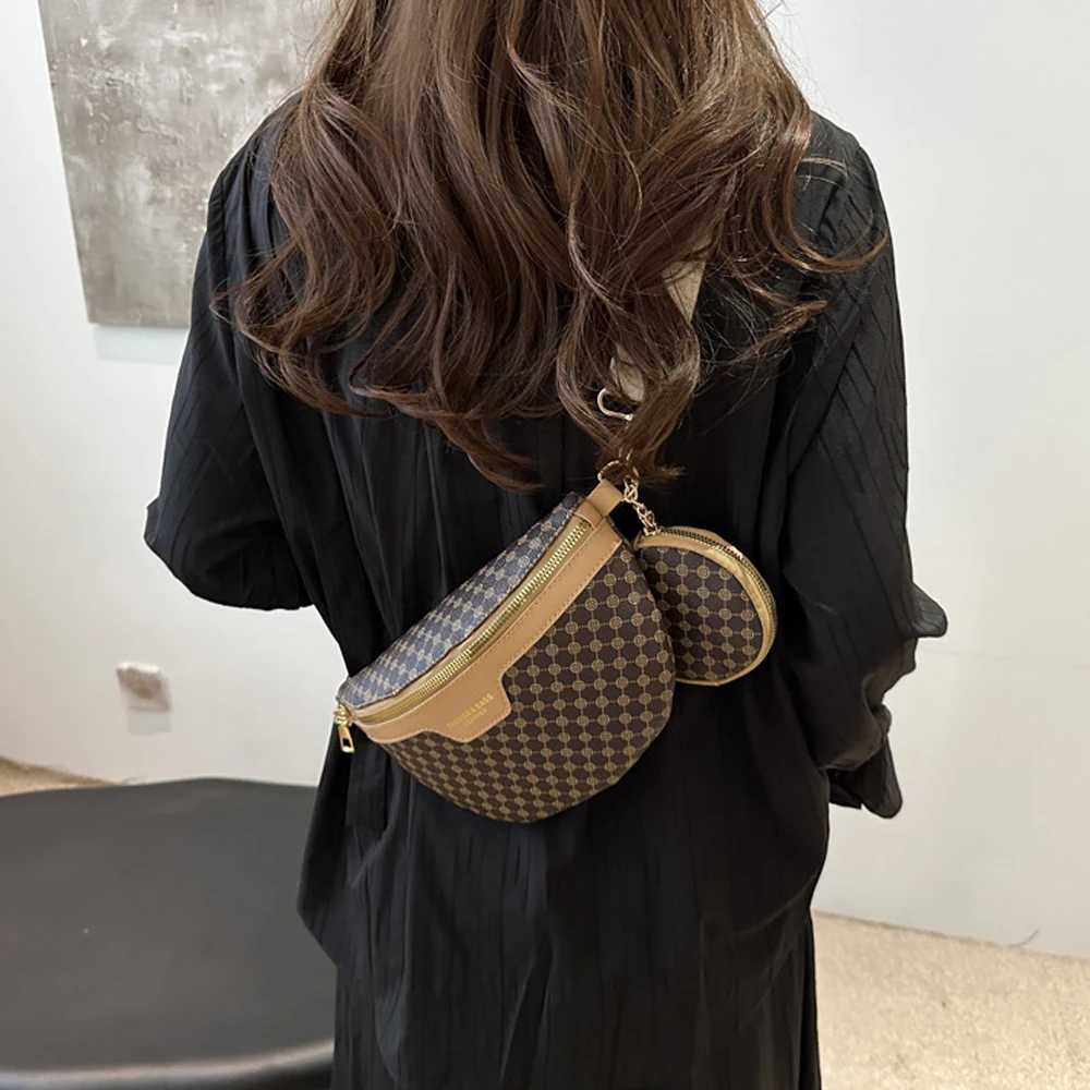 New fashion trend waist bag casual fashion chest bag casual retro shoulder bag Korean version crossbody bag womens bagT251204