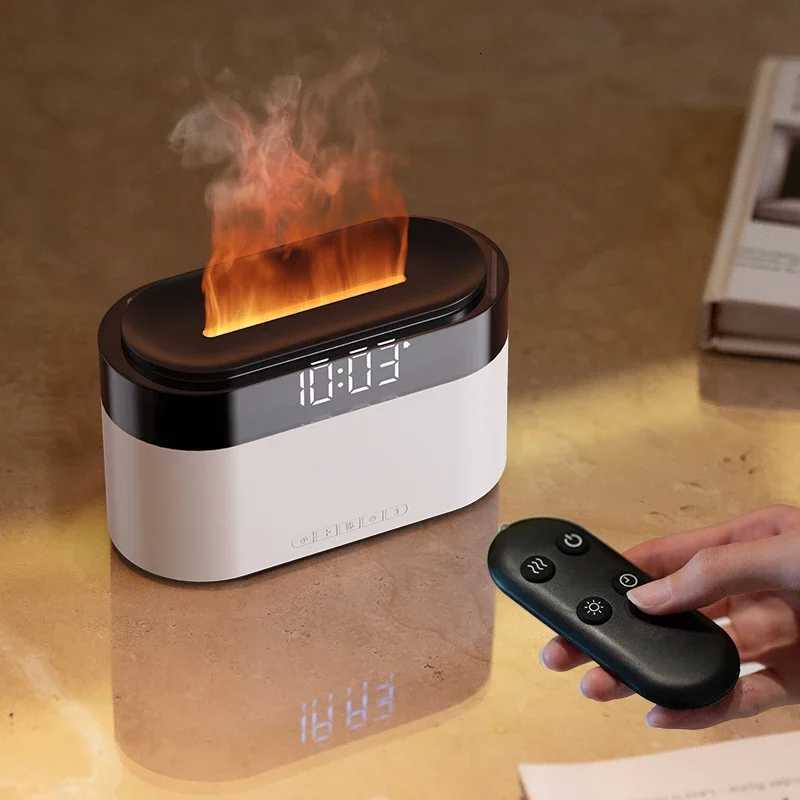 New Air Humidifier He Colorf Lamp USB Charge Remote Control Essential Oil Spray Ara Diffuser with Al Clock Humidifiers C251204