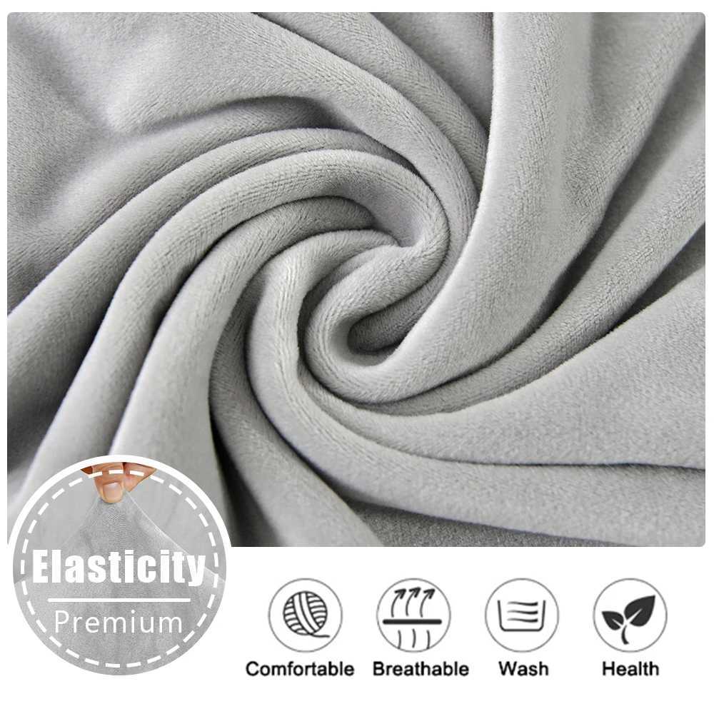 Super Soft Velvet Sofa Seat Cushion Cover Plain Color Stretch Thicken Sofa Cover Sectional Couch L Shape Corner Armchair Covers M251204 - view 4