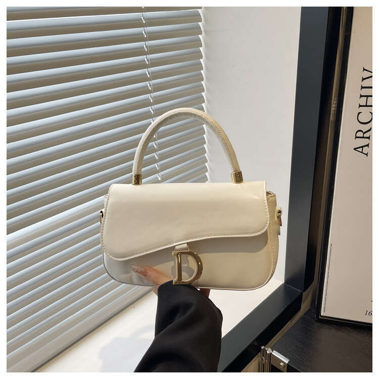 Bags Autumn Versatile Small Light Luxury Solid Color Women's Niche Handbag Elegant French Style Crossbody Bag