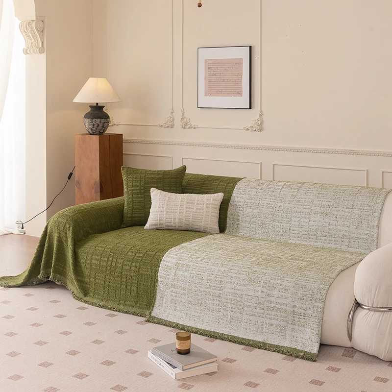 1PC Sofa Cover Thickened Autumn and Winter Solid Color Non-slip Wear-resistant Warm and Dustproof Seat Cushion Home Textile M251204 - view 3