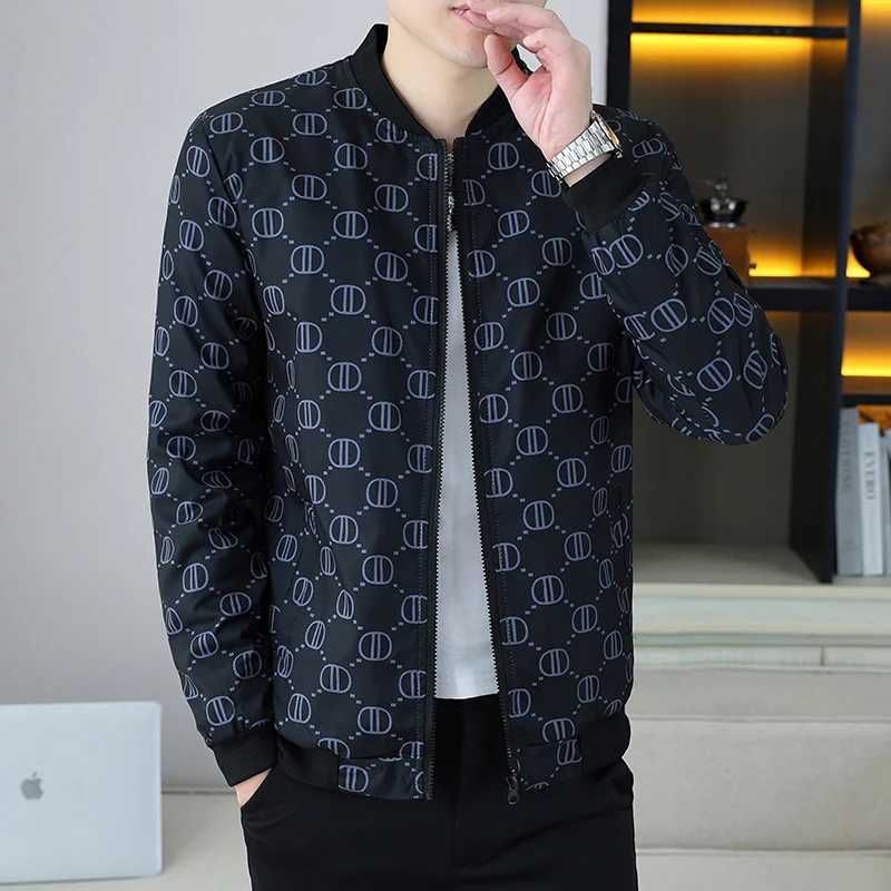 2026 Spring Autumn Casual Print Fashion Slim Bomber Jacket Men Overcoat New Arrival Baseball Jackets Mens Jacket M-4XL TopT251204