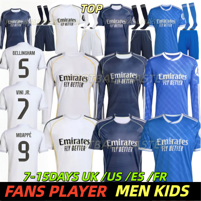 25 26 soccer jerseys Real 4Th MadridS BELLINGHAM VINI JR MBAPPE football shirt MODRIC camiseta fans player men kids KIT