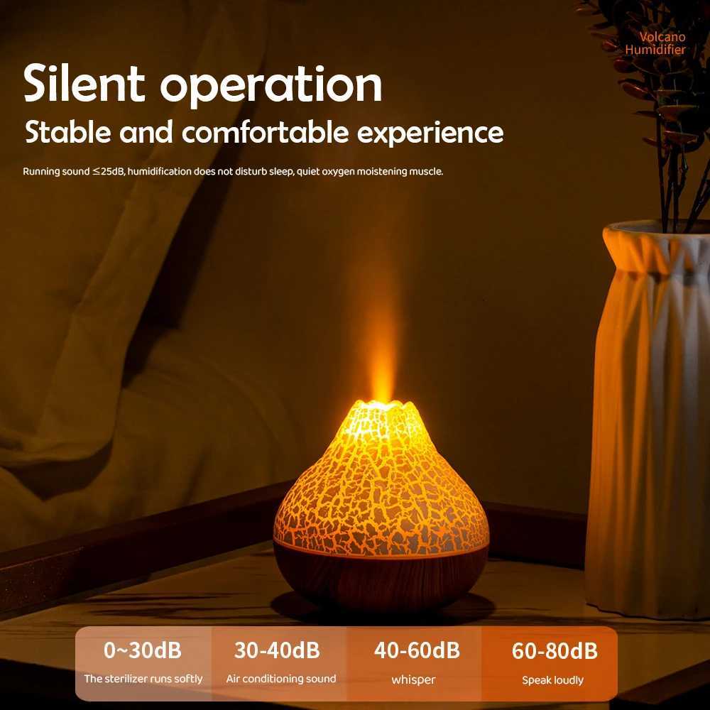 Volcano Air Humidifier 300ml Large Capacity Water Mist Aratherapy Diffuser USB Desktop Humidifier with 7 Colorf Night Lights C251204