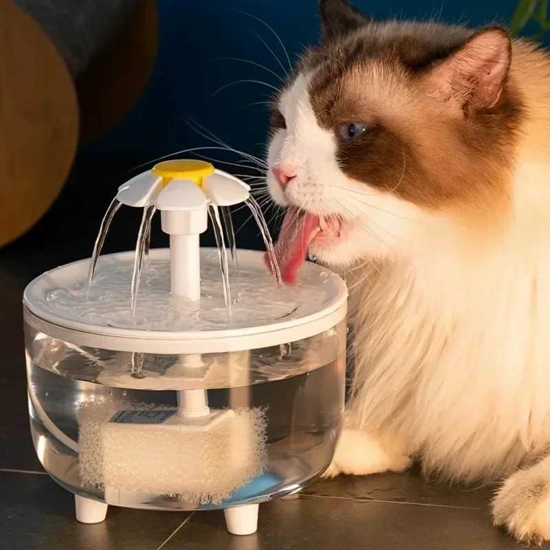 USB Transparent Pet Drinking Fountain Power Automatic Circulation Smart Cat Drinking Fountain Pet Water Feeder M251204