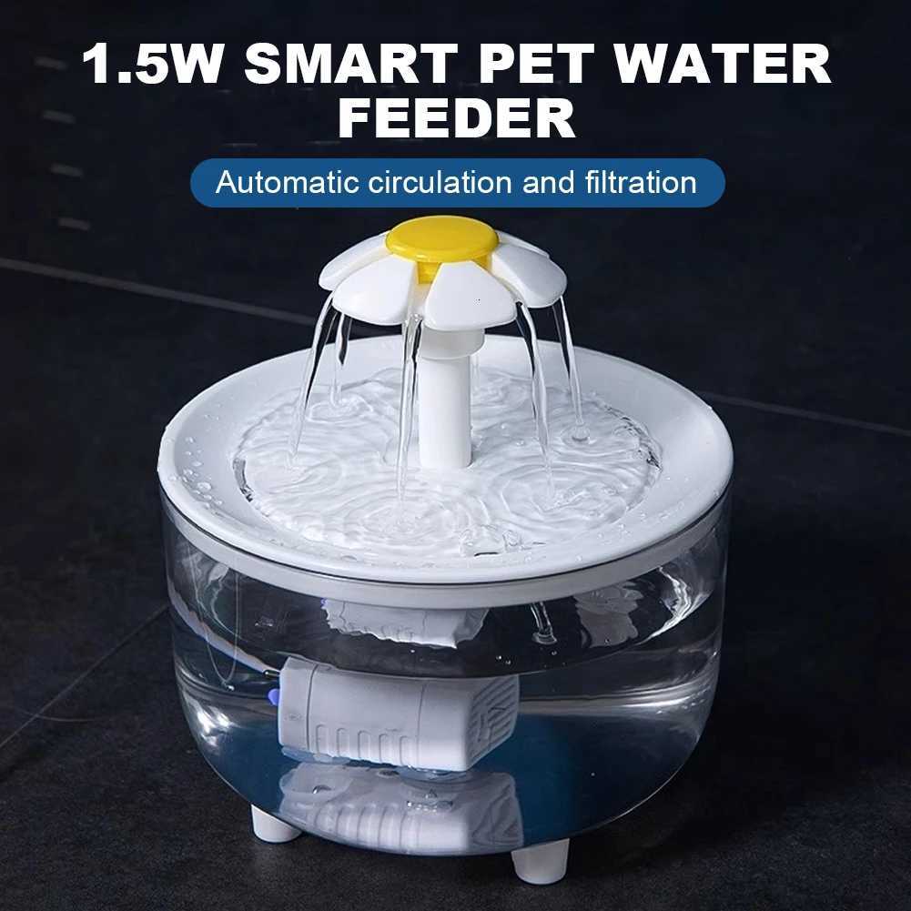 1200ml USB Electric Mute Pet Drink Bowl Automatic Cat Water Fountain Filter Cats Water Dispenser Automatic Cat Drink Bowl Filter M251204