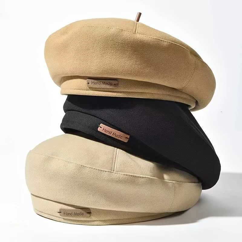 Maillard style French Beret Hats for Women Beige Beret hat Solid Color Cotton Beret Cap for Womens Girls LadyXJ251204 - view 3