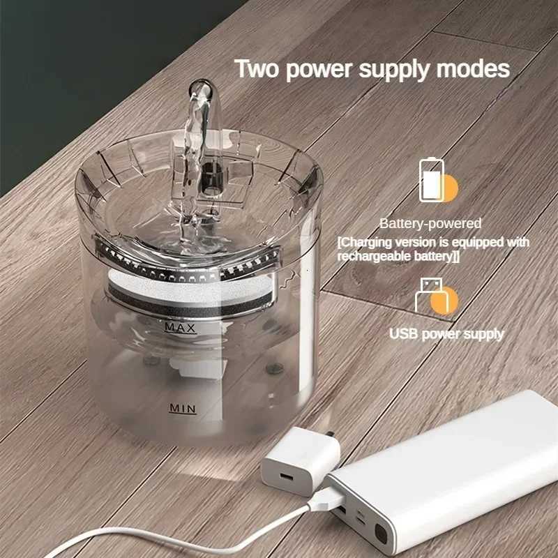 Automatic Drinker Dog Cat Drinking Fountain Water Flowing Fountain Filter Electric Water Dispenser Pet Sensor Drinking Feeder M251204