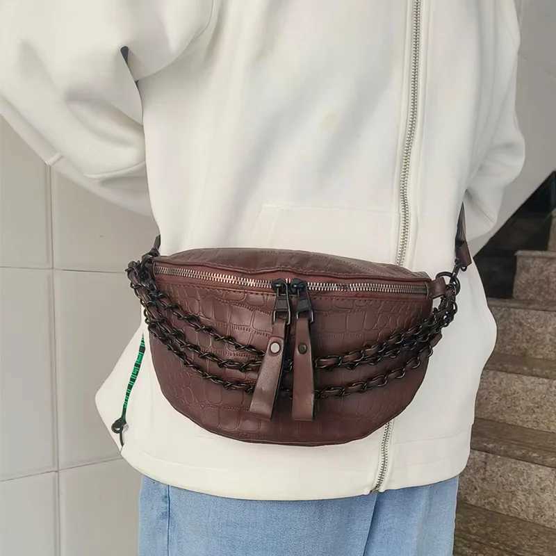 Fashion Waist Bag Women Crossbody Chest Bag Crocodile pattern PU Leather Fanny pack Female travel small Shoulder Bag Phone PurseT251204