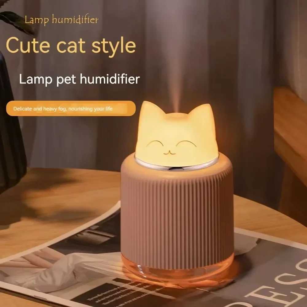 Cute Cartoon Humidifier Lamp Pet Humidifier Atmosphere Night Light Car Off Desktop Hydration Silent Net Celebrity Gift C251204