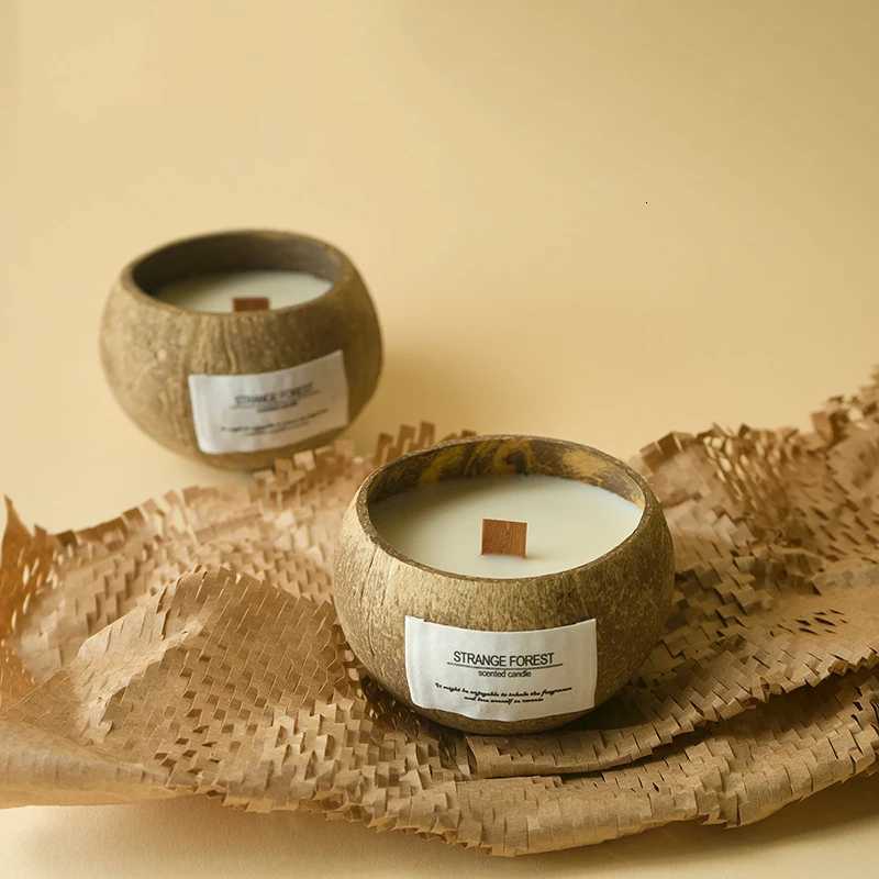 Coconut Shell Aromatherapy Candle Essential Oil Fragrance Premium Plant Wax Fragrance Home Companion Y251204