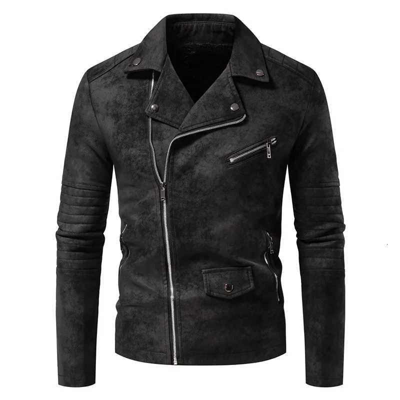 Clothes for Man Stylish Formal Leather Jacket Man Cool Leather Jacket Man Mens Zipper Jacket Man Retro Leather JacketsT251204