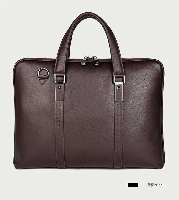Luxury Bag Designer Genuine Briefcase Men Leather Business Laptop Male Office Document File Case Shoulder Bag