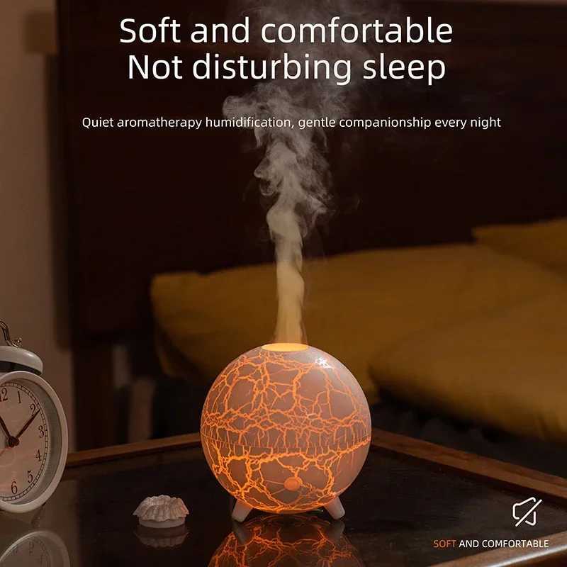 trasonic Planet Aratherapy Air Humidifier 200ML USB Spray Fragrance Essential Oil Diffuser Colorf Flame Cool Mist Maker C251204