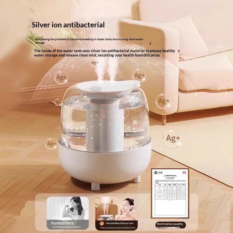 4L tra Quiet Humidifier Top Fill with UV Light Air Purifier for Bedro Sleep and Aratherapy Auto Shut-Off for Bedro C251204