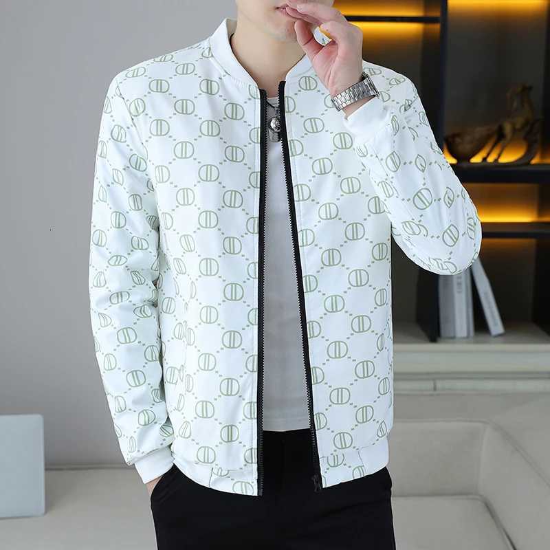 2026 Spring Autumn Casual Print Fashion Slim Bomber Jacket Men Overcoat New Arrival Baseball Jackets Mens Jacket M-4XL TopT251204