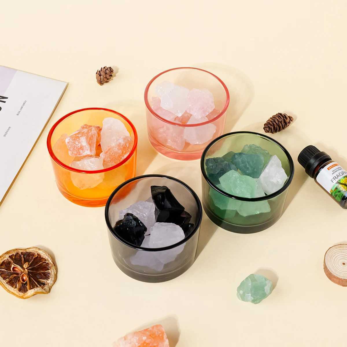 1pc Natural Crystal Raw Stone Aromatherapy Minerals Rose Quartz Fragrant Incense Decorative Lamp Home Decoration Y251204