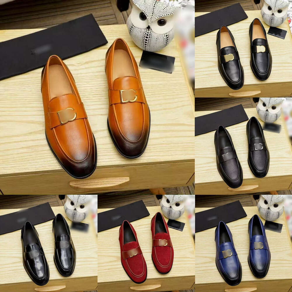 10 a mens shoe Suede calfskin flat slip on mens shoe Dress Shoes luxury shoe loafer man Handmade Black Loafers party wedding business formal Dress shoe man shoe
