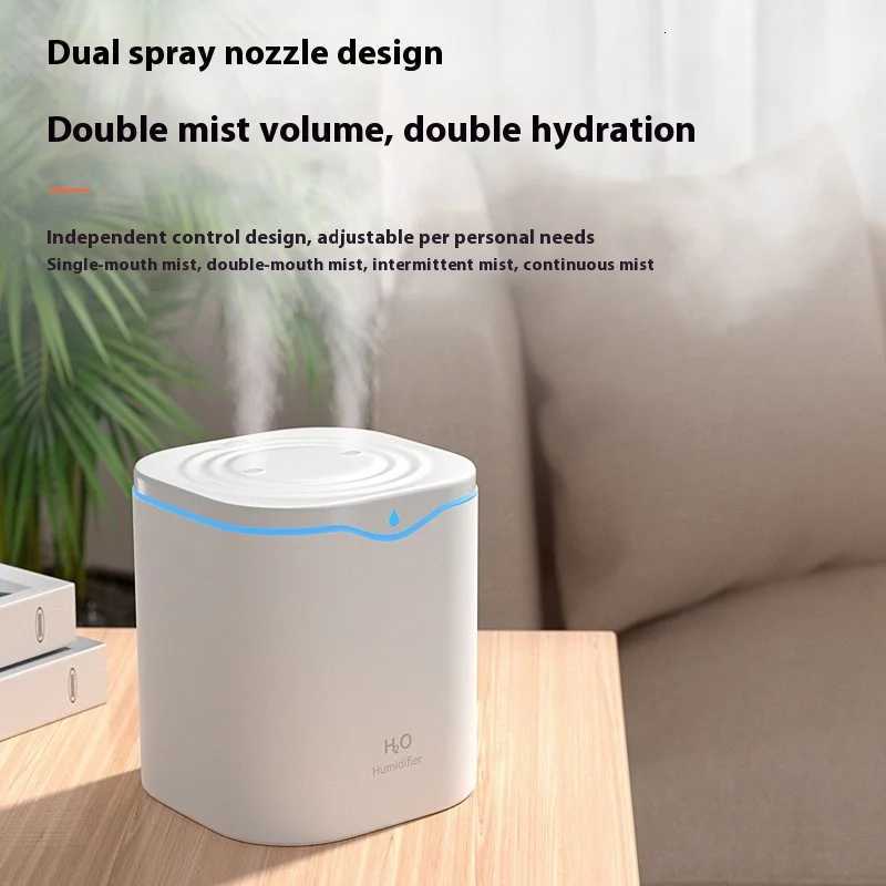 Large Capacity Dual Spray Humidifier Usb He Bedro 2L Silent Water Replenisher Air Purifier Wireless Water Diffuser Off C251204