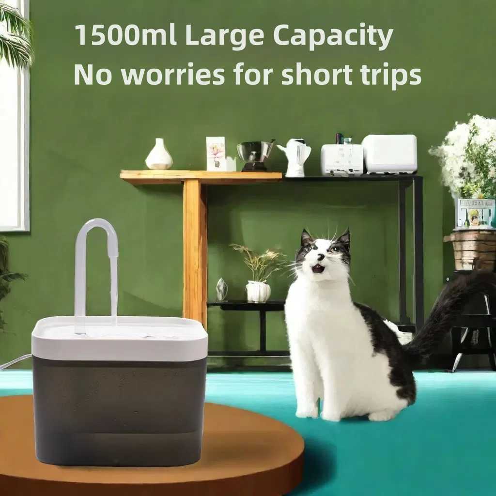 Pet Water Dispenser Auto Filter Electric Mute Cat Drinker 15L Recirculate Filtering Drinker for Cat Water FountainUSB Electric M251204