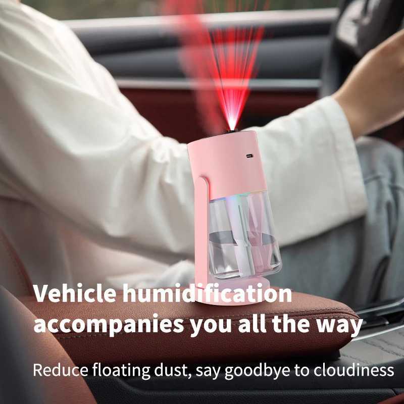 Starry Sky Projection Humidifier Mini Rotating Car Air Humidifier with LED Light USB Electric Ara Diffuser for Bedroo C251204