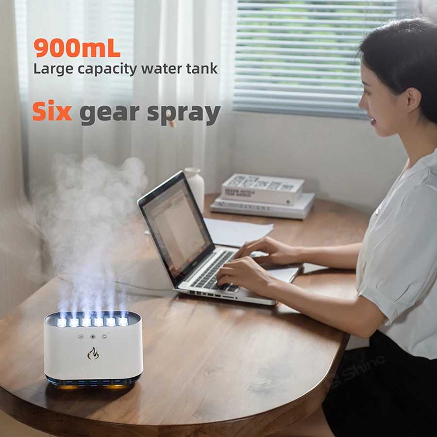 900ML Cool Dynamic Humidifier Ara Essential Oli Diffuser Humidifier Aratherapy Air Humidifier With Colorf Atmosphere Light C251204