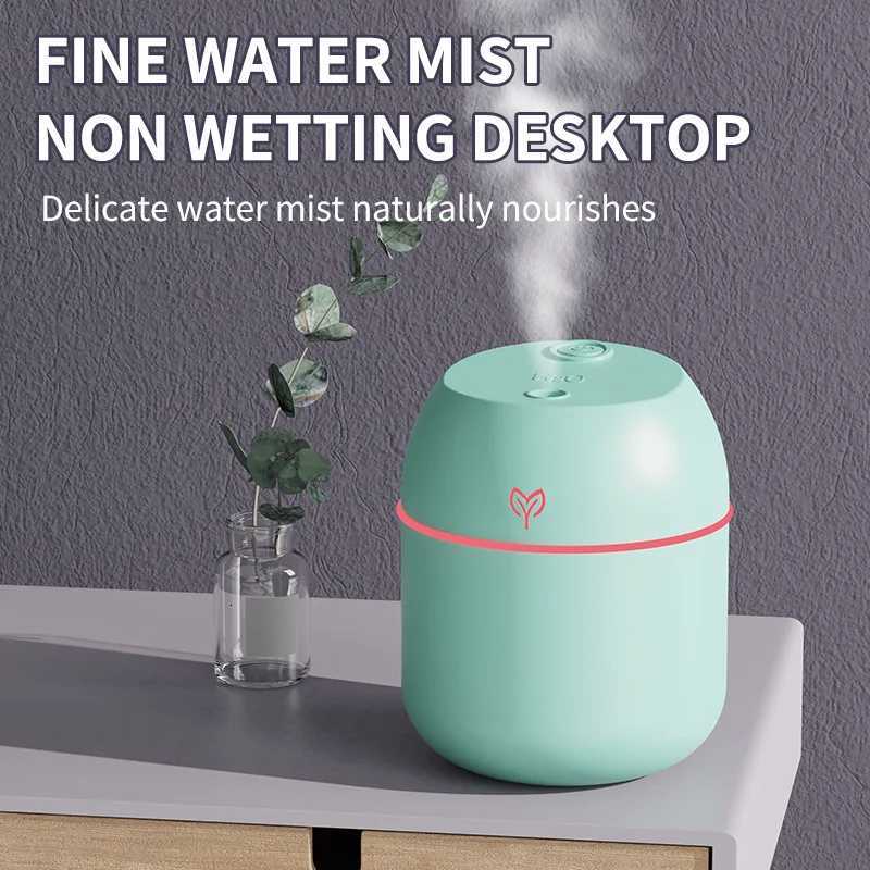 Portable USB trasonic Air Mini Humidifier Essential Oil Diffuser Car Purifier Ara Anion Mist Maker with LED Lamp Lighting C251204
