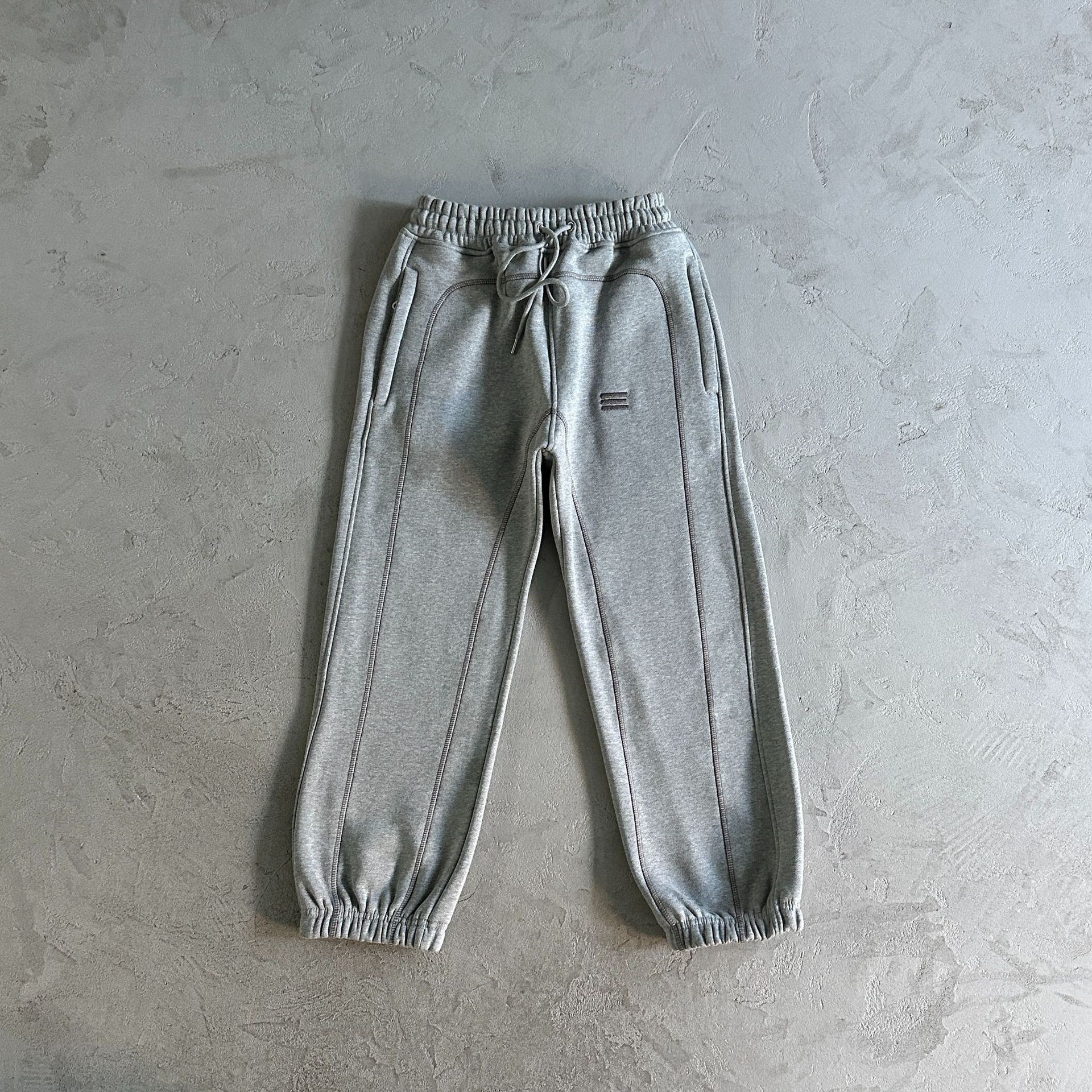 Y2K Streetwear embroidered cuffed sweatpants men's designed round neck loose hoodie versatile casual sportswear set Clothes