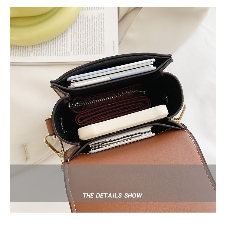 Luxury designer mobile phone bag, female tide temperament printed crossbody printed shoulder bag, vertical small square bag wallet