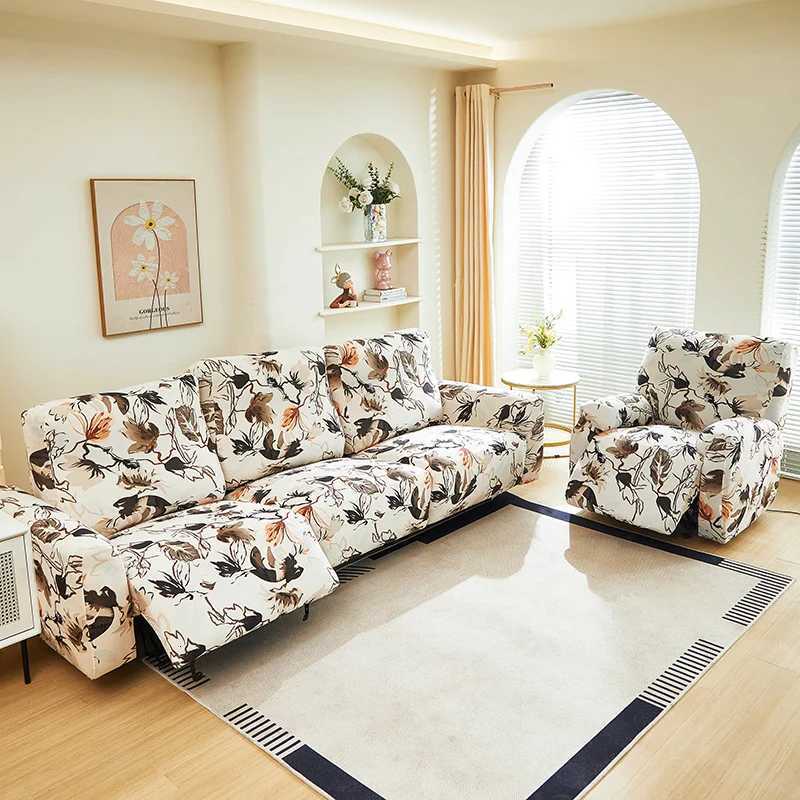 1/2/3Seater Printed Split Recliner Chair Cover Stretch Recliner Sofa Slipcovers Non-slip Sofa Armchair Couch Covers for Home M251204 - view 6