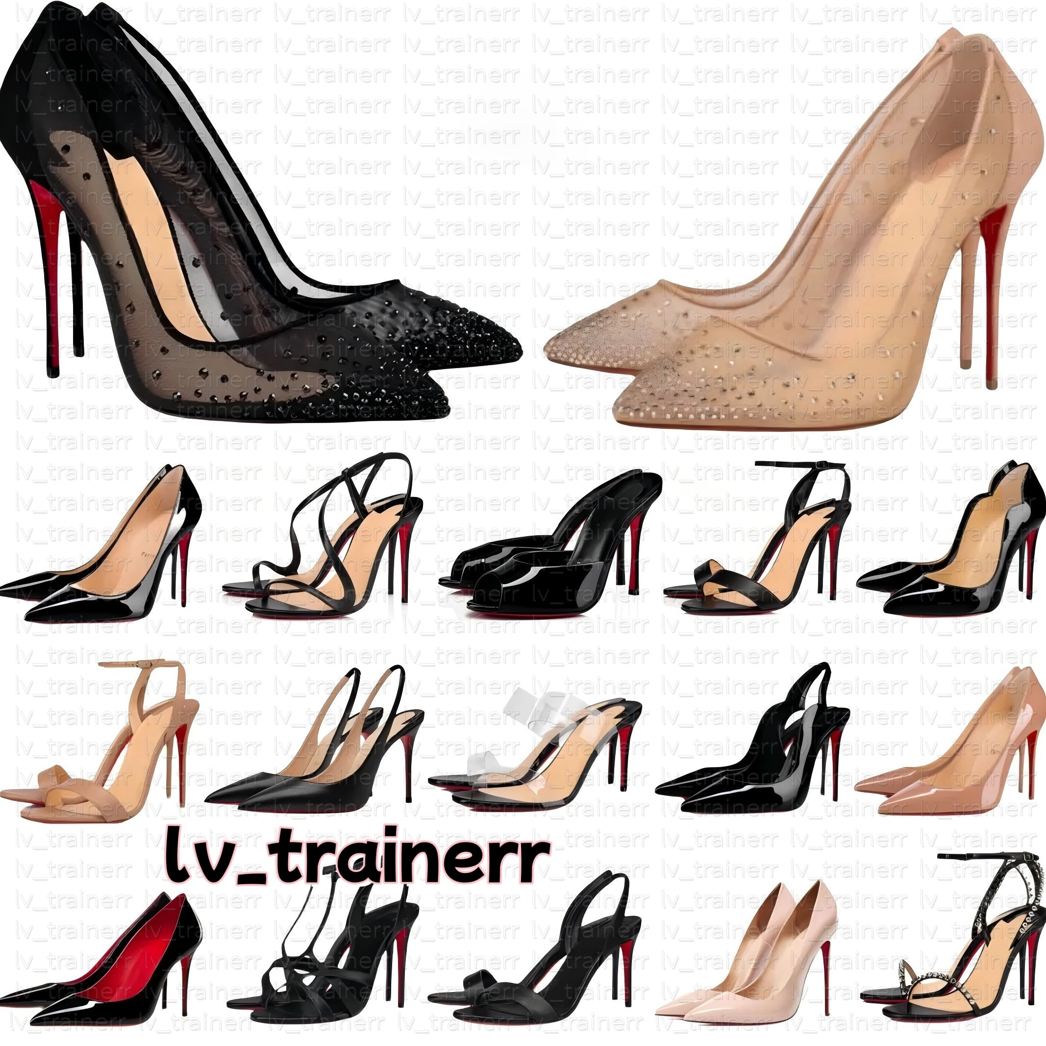 Designer Heels Women High Heels Shoes Red Soled Brand Pumps 6cm 8cm 10cm 12cm Stiletto Heels Genuine Leather Woman CL Red Bottom Dress Shoes