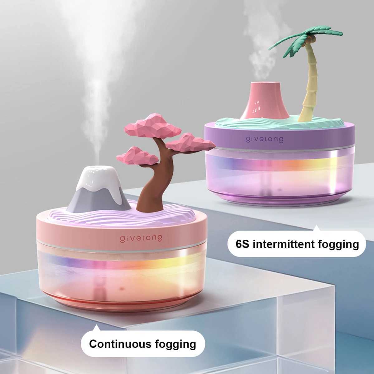 Landscape Air Humidifier Small Spray Hydration Household Silent Bedro Desktop Car USB Aratherapy Humidifiers Diffuser C2512044