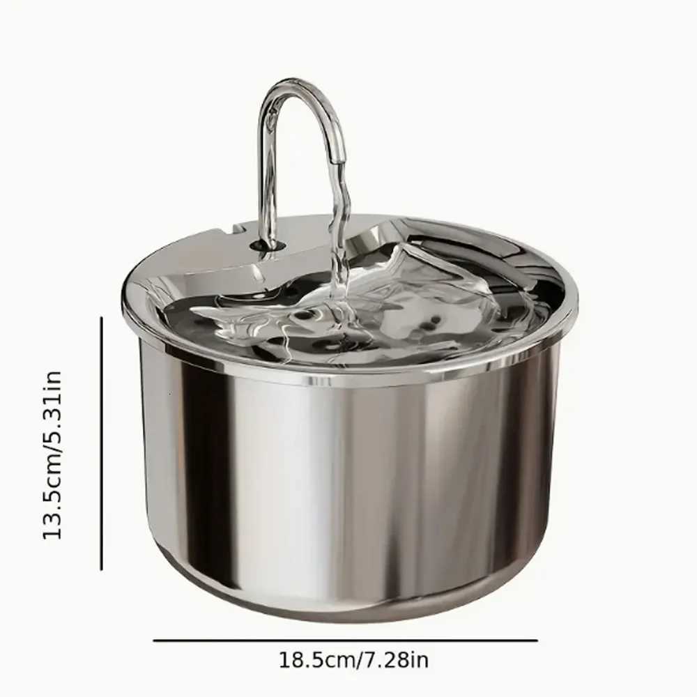 1 stainless steel cat water dispenser 6763 ounce automatic pet water dispenser with ultra quiet pump USB power supply M251204
