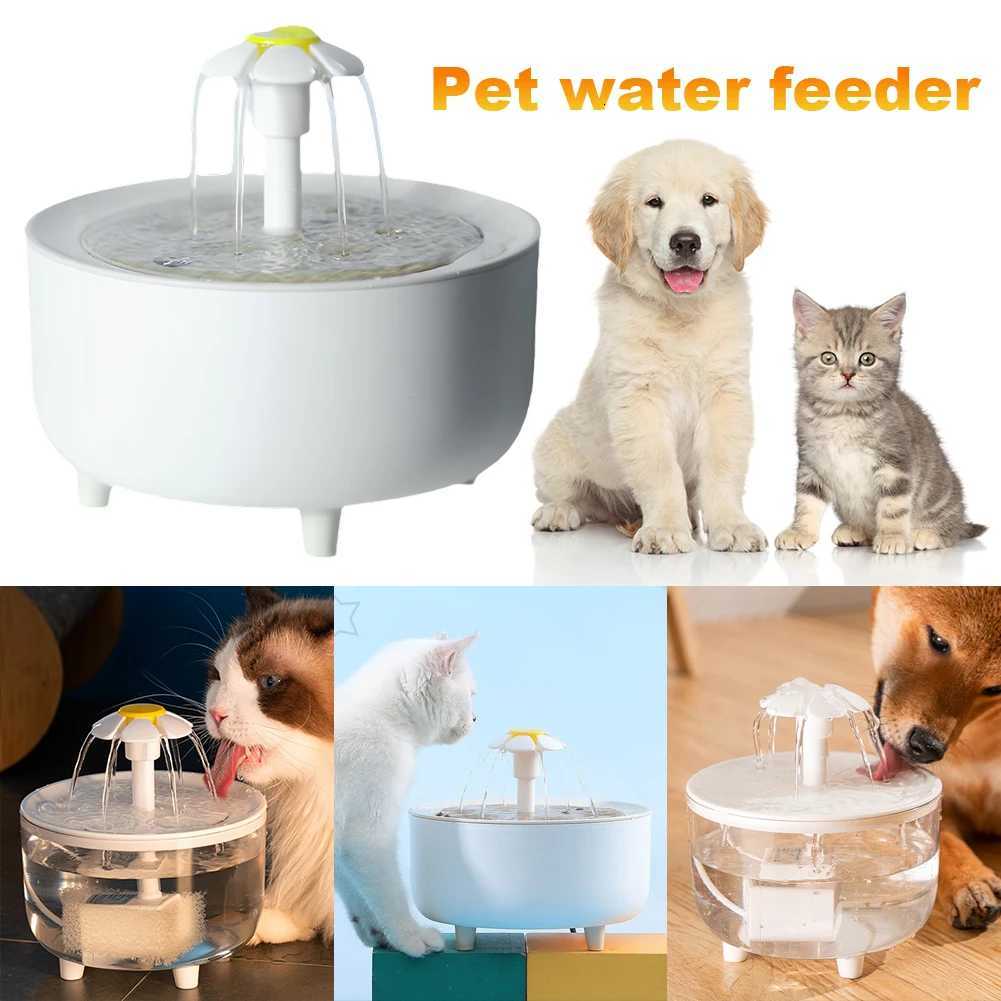 1200ml Automatic Cat Water Fountain Filter Automatic Cat Drink Bowl Filter Electric Pet Drinking Dispenser Cat Automatic Feeders M251204