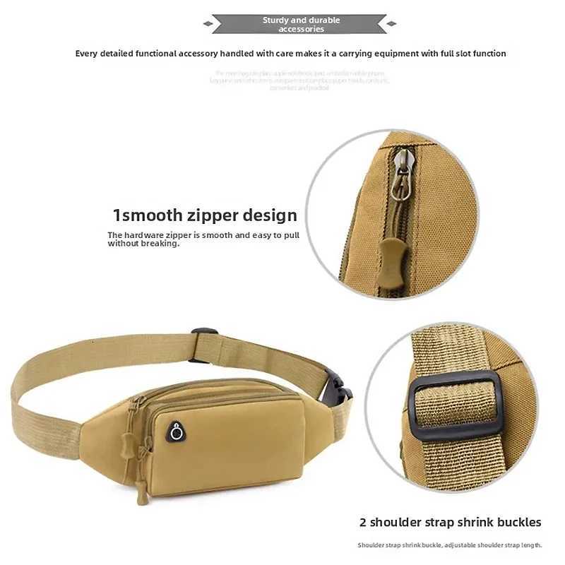 Adjustable Shoulder Strap Outdoor Cycling Crossbody Bag and Single Shoulder Backpack Anti Slip Breathable Gym Running Waist BagT251204