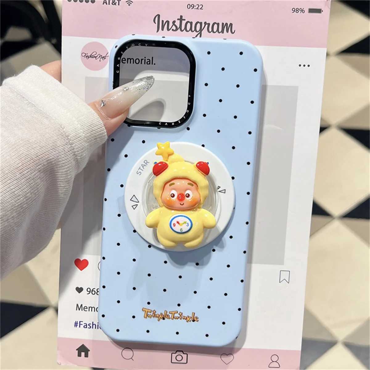 Fashion e Polka Dot Star Magnetic Phone Case For iPhone 15 Pro 14 16 Pro Max Back Cover with Stand Holder For Cases H251203