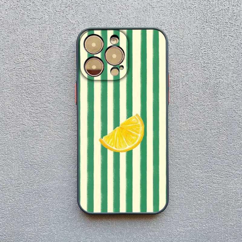 Fresh Summer Fruit Lemon ry Phone Case For iPhone 17 13 12 Mini 11 Pro Max Cases 16 15 14 Pro Max Plus XR XS X Back Cover H251203
