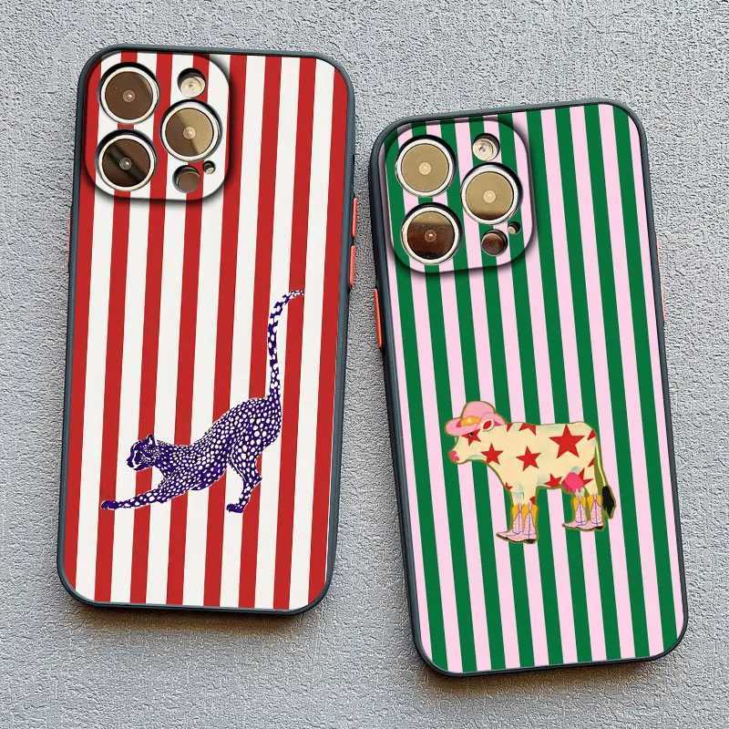 Simple Cute Green And White Plaid Phone Case for Iphone 13 12 Mini 11 Pro Max 17 16 15 14 Pro Max Plus XR XS X Covers H251203