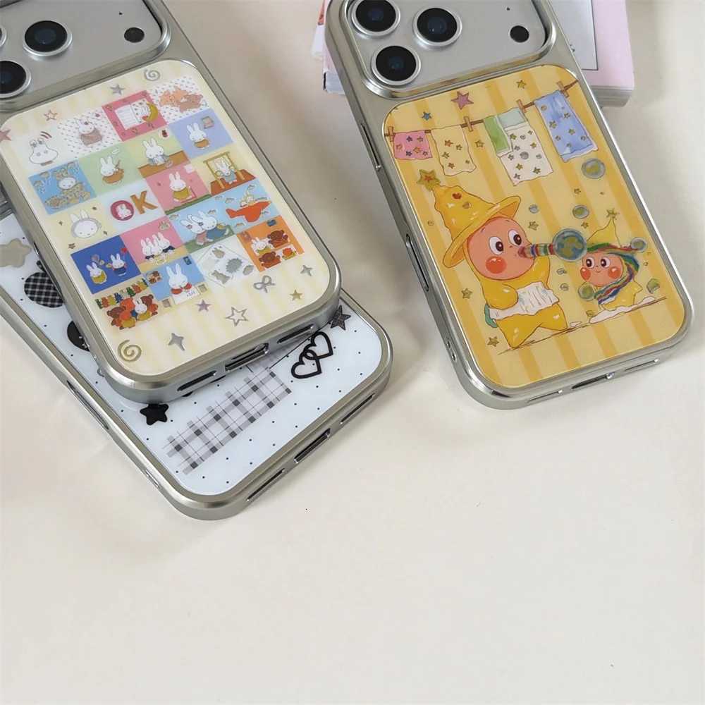 Simple polka dot rabbit stripe star mobile phone case for iPhone 17 16 Pro 15 Pro Max 14 17 Pro cover fashion cartoon cute Funda H251203