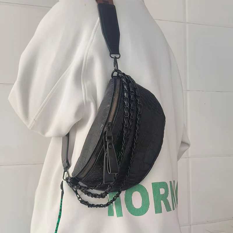 Fashion Waist Bag Women Crossbody Chest Bag Crocodile pattern PU Leather Fanny pack Female travel small Shoulder Bag Phone PurseT251204