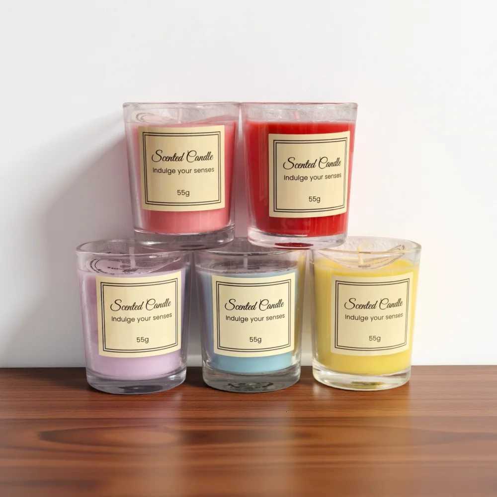 New Christmas Aromatherapy Candle Premium Gift Box Glass Handmade Soy Wax Smokeless Creative Aromatherapy Candle Companion Gift Y251204