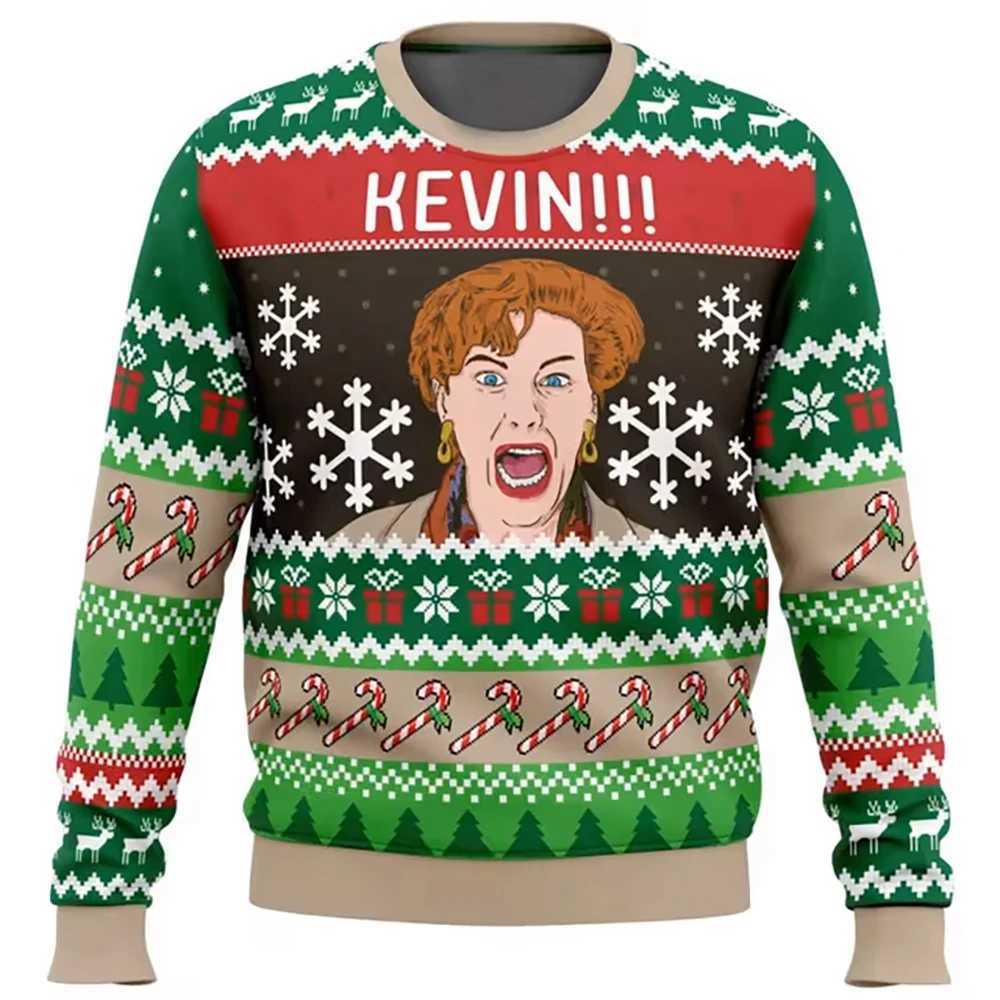 Autumn and Winter Merry Christmas Home Alone Ugly Christmas Sweater Cartoon Anime Women Men Pullover Tops Hoodie Sweatshirt J251203