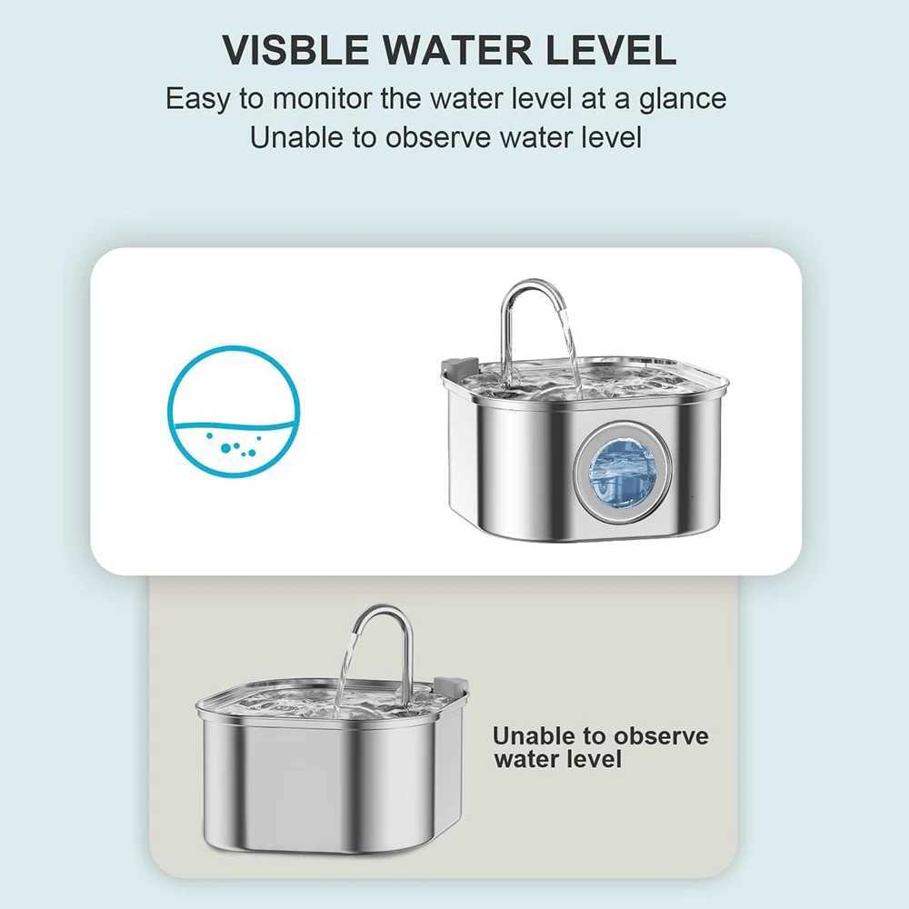 108oz/32L Cat Water Fountain Stainless Steel Pet Dispenser USB Silent Pump Automatic Recirculate For pet Drinking Dispenser bow M251204