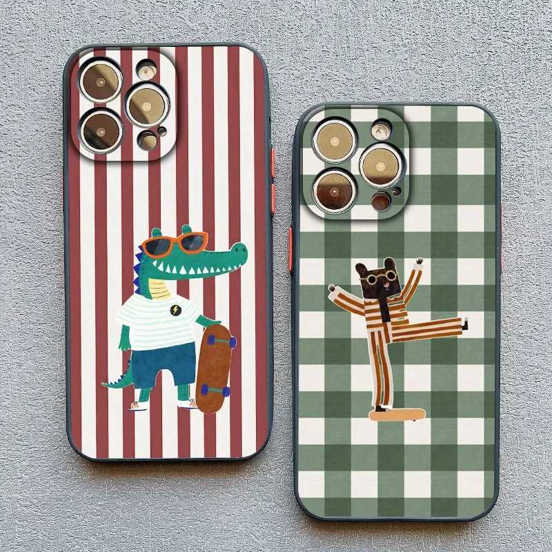 Simple Cute Green White Plaid Phone Case For Galaxy S25 S24 S23 S22 S21 S20 S10 Note20 Plus tra Lite 5G Cover H251203