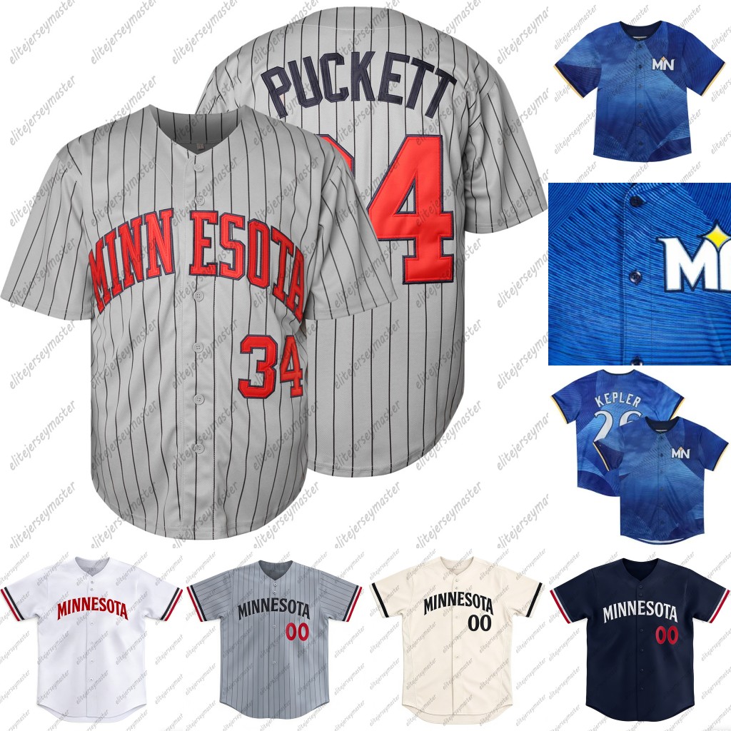 Joe Ryan Max Kepler Carlos Correa Royce Lewis Byron Buxton Harmon Killebrew Kirby Puckett David Ortiz Personalized Customized Jerseys Custom Any Numbe