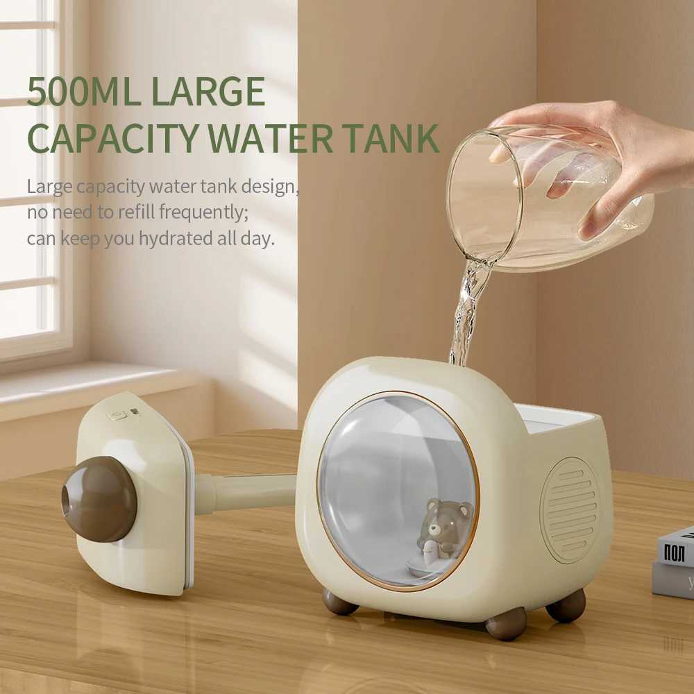Kasydoff Portable Small Humidifier 1500ml Small Humidifiers for Bedro Baby 1800mAh USB Personal Desktop for Travel C251204