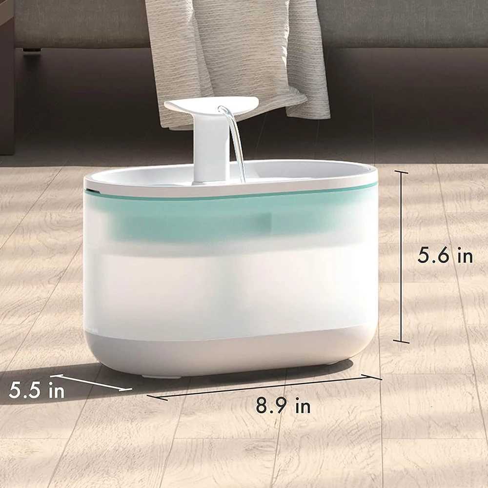 Super Quiet Cat Water Fountain with Two Flow Modes Pet Water Fountain 21Liter/71 oz Visible Water Level dog Drink Fountain M251204