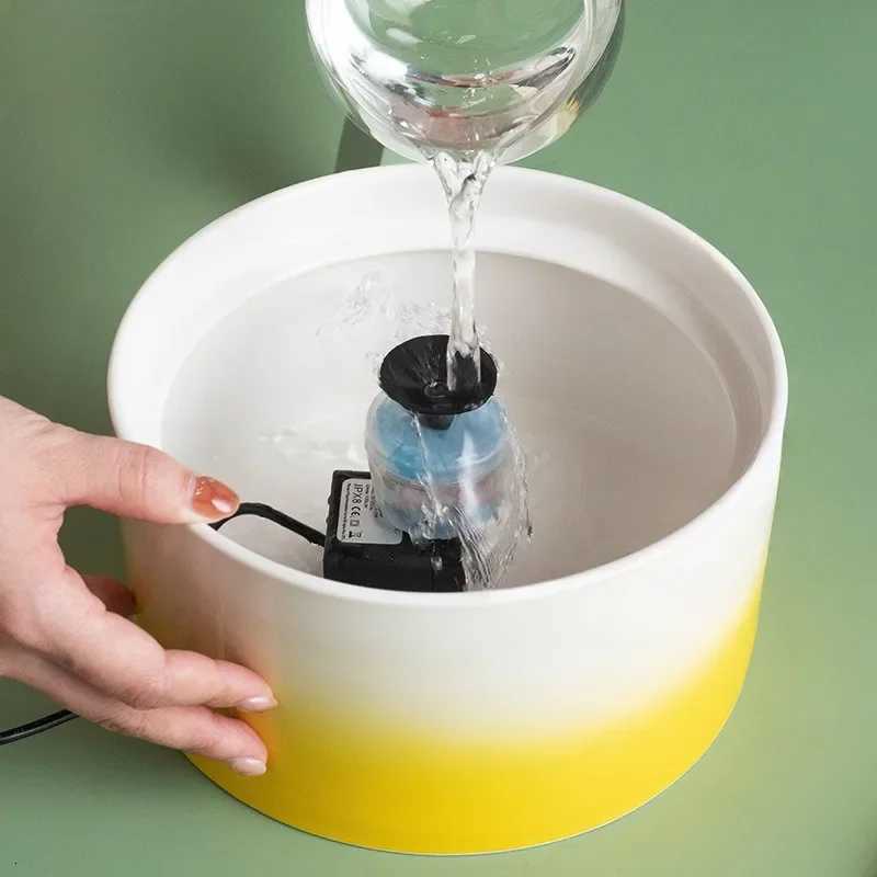 Cat Drinking Fountain Electric Ceramic Heating Water Dispenser Automatic Drinking Fountain Drinking Water Circulating Pet Bowl M251204