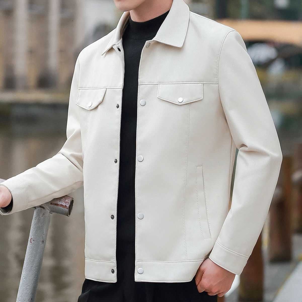 Mens Motorcycle Cool Leather Jackets Windproof leather Coats Male Autumn Winter Windproof Fashion Pu Leather Coat ClothesT251204